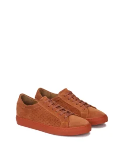 Ażurowe przewiewne sneakersy z zamszu