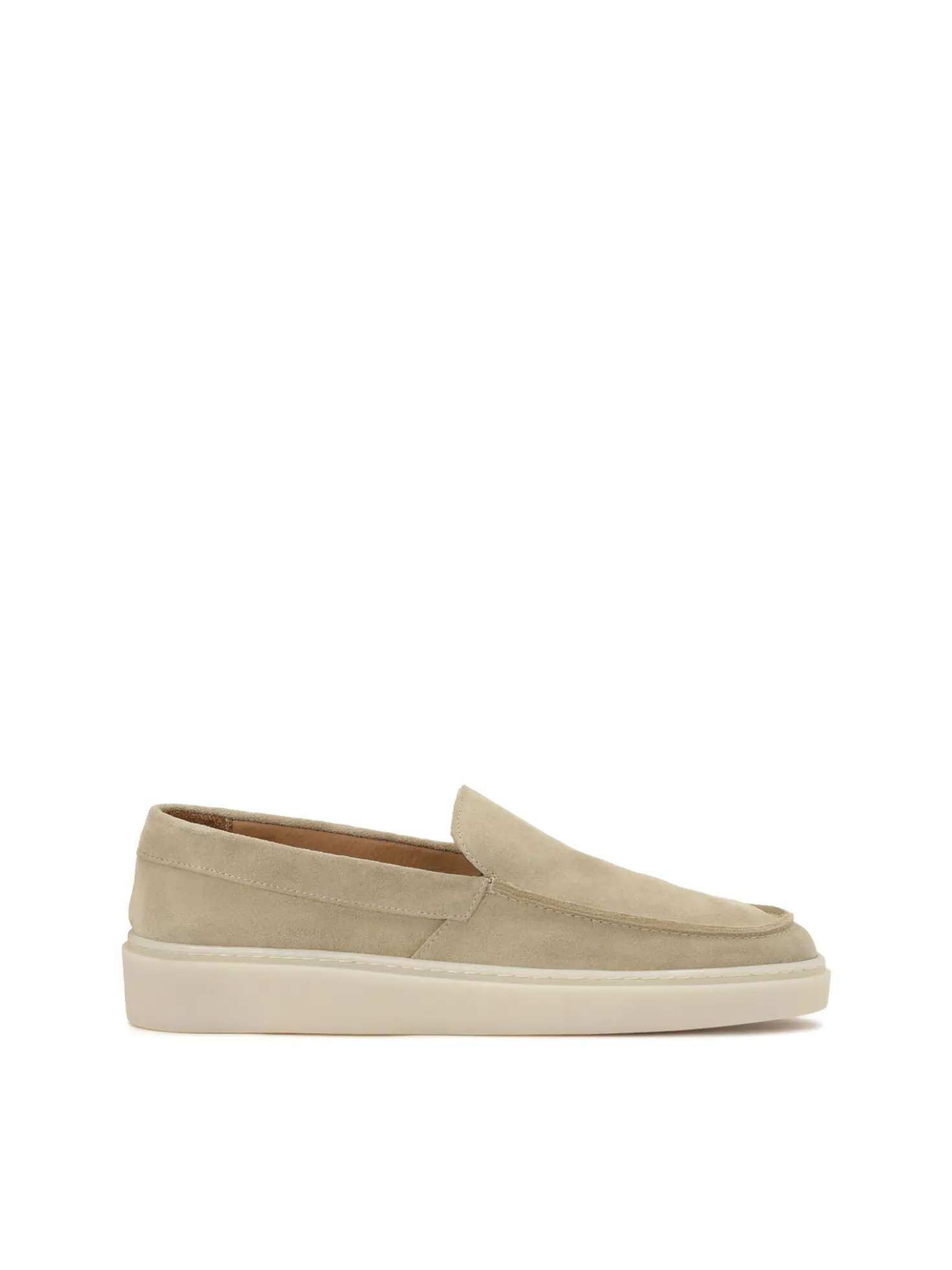 Beżowe wsuwane loafersy na podeszwie typu sneakers
