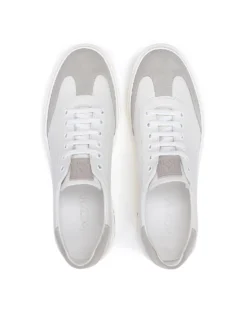 Biało-szare sneakersy męskie z monogramem KAZAR
