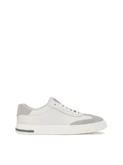 Biało-szare sneakersy męskie z monogramem KAZAR
