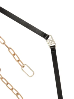 Biżuteryjny pasek do sukienki z klamrą w kształcie monogramu KAZAR