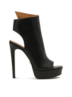 Botki peep toe z platformą