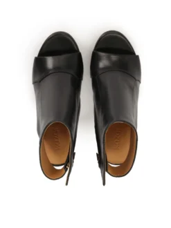 Botki peep toe z platformą