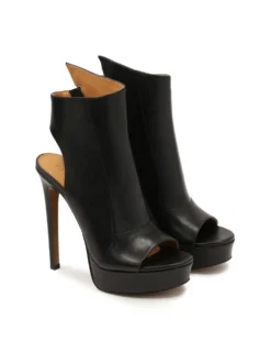 Botki peep toe z platformą