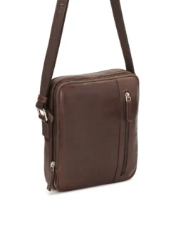 Brązowa skórzana torba crossbody