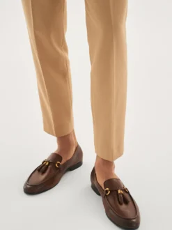 Brązowe loafersy męskie