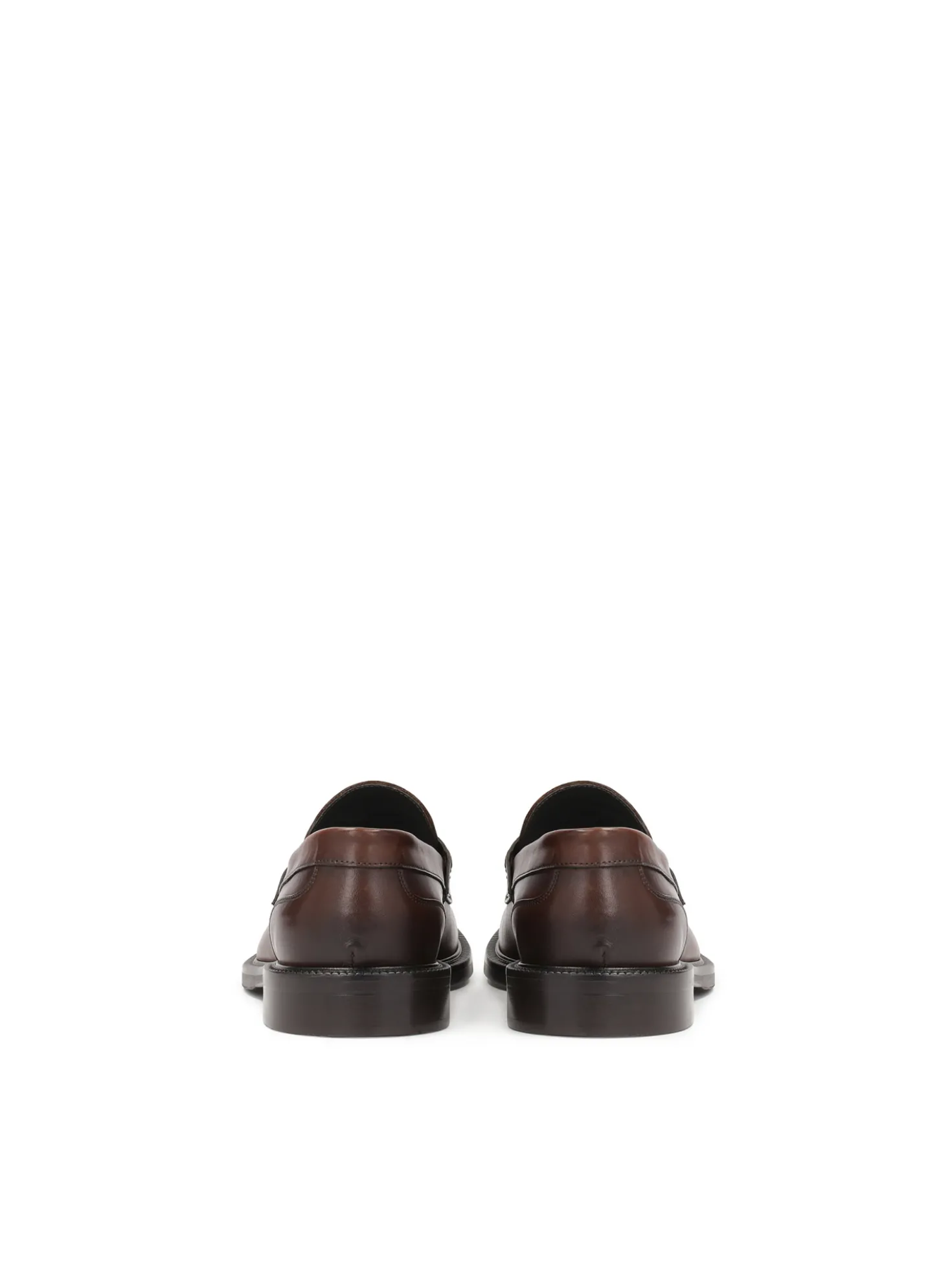 Brązowe loafersy ze skórzaną podeszwą