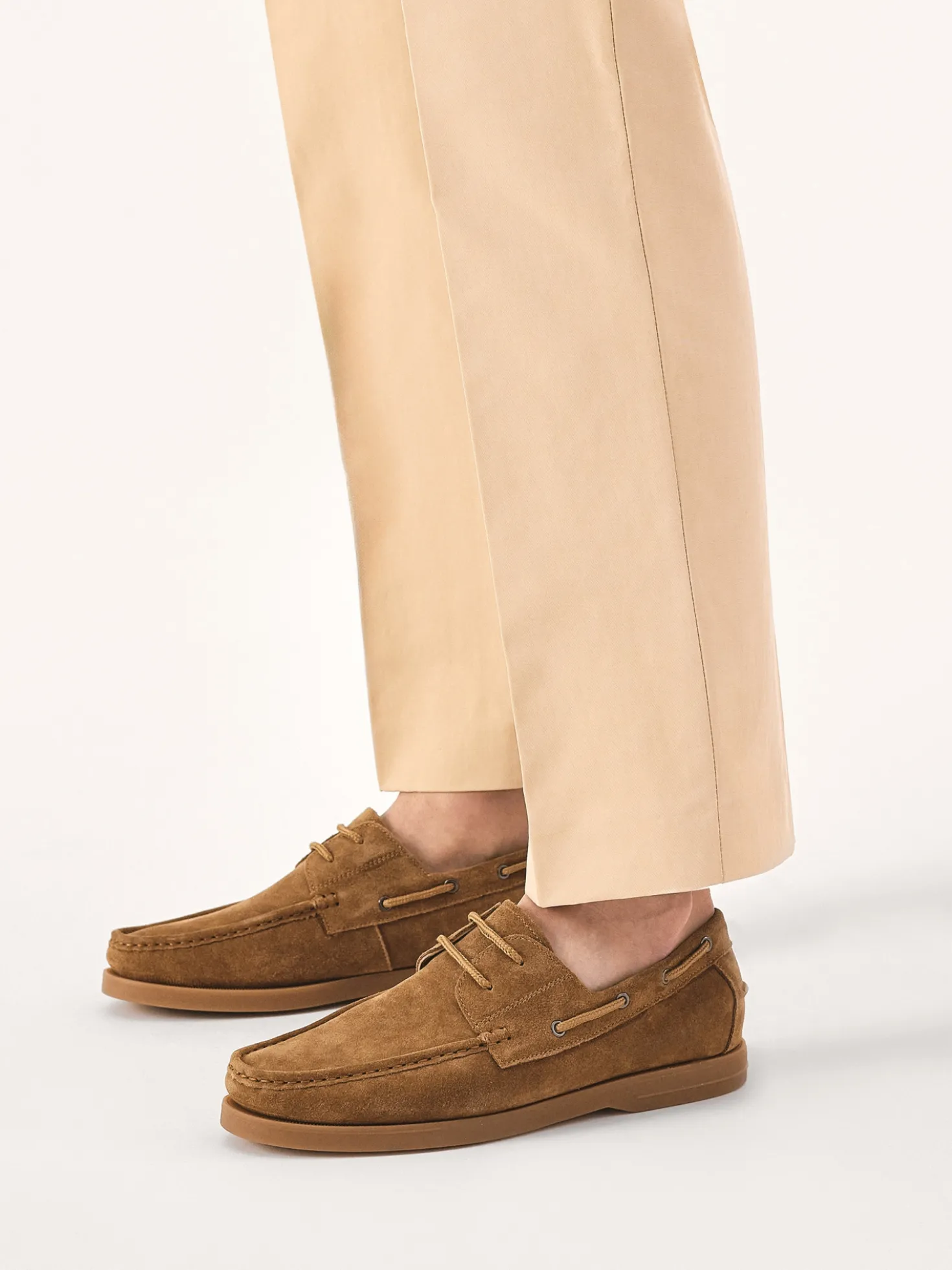 Brązowe męskie buty żeglarskie