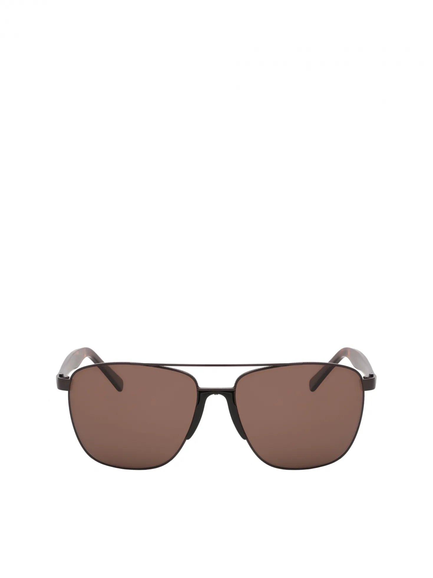 Brązowe okulary przeciwsłoneczne Aviator z polaryzacją