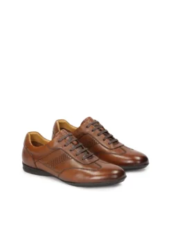 Brązowe półbuty w stylu smart casual