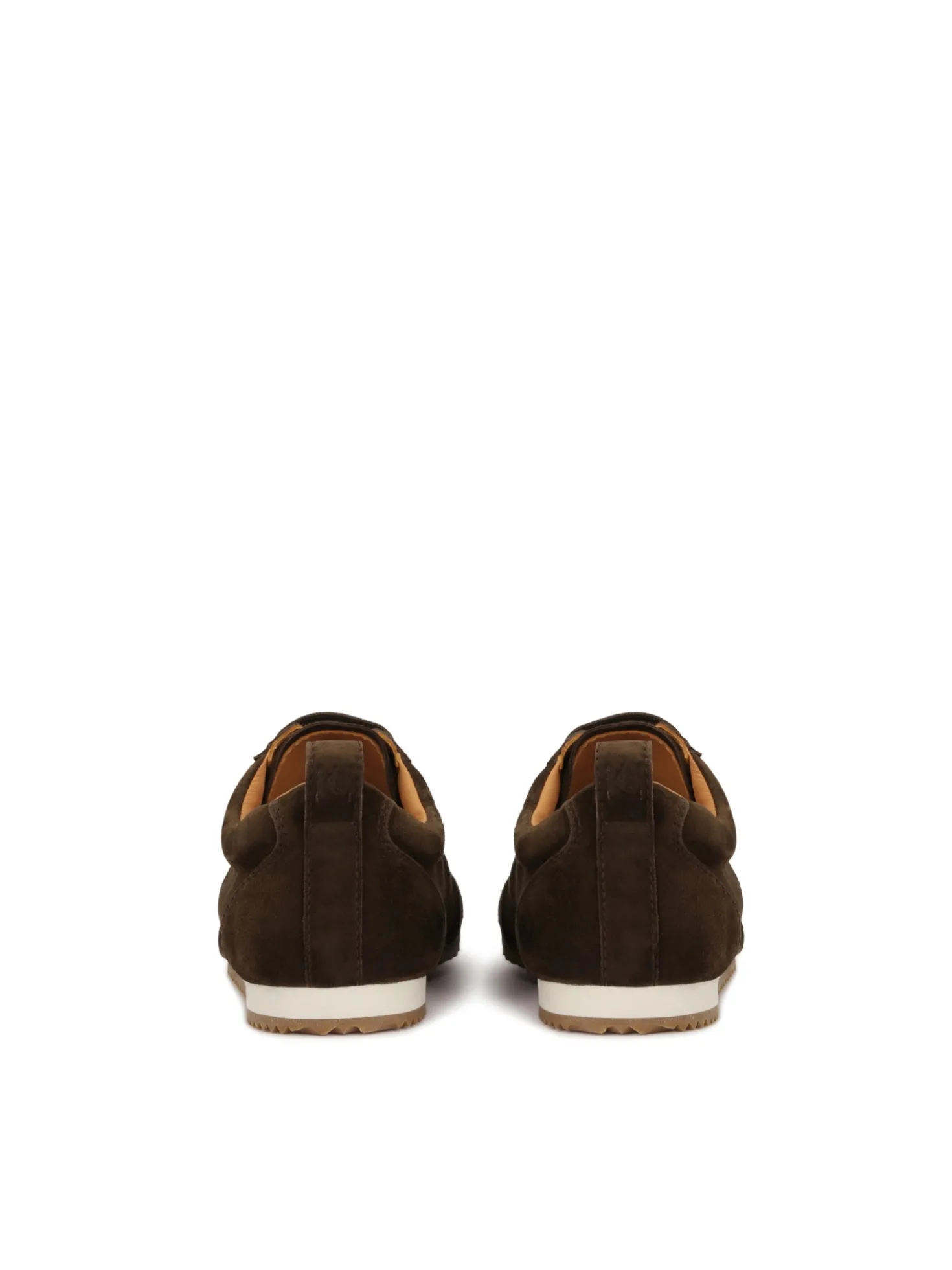 Brązowe sneakersy z zamszu