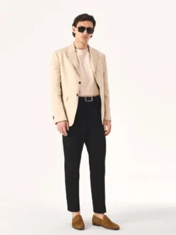 Brązowe zamszowe loafersy minimal