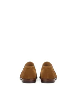 Brązowe zamszowe loafersy minimal