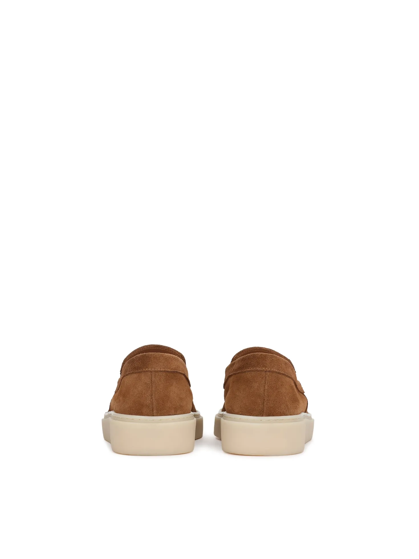 Brązowe zamszowe loafersy na podeszwie typu sneakers