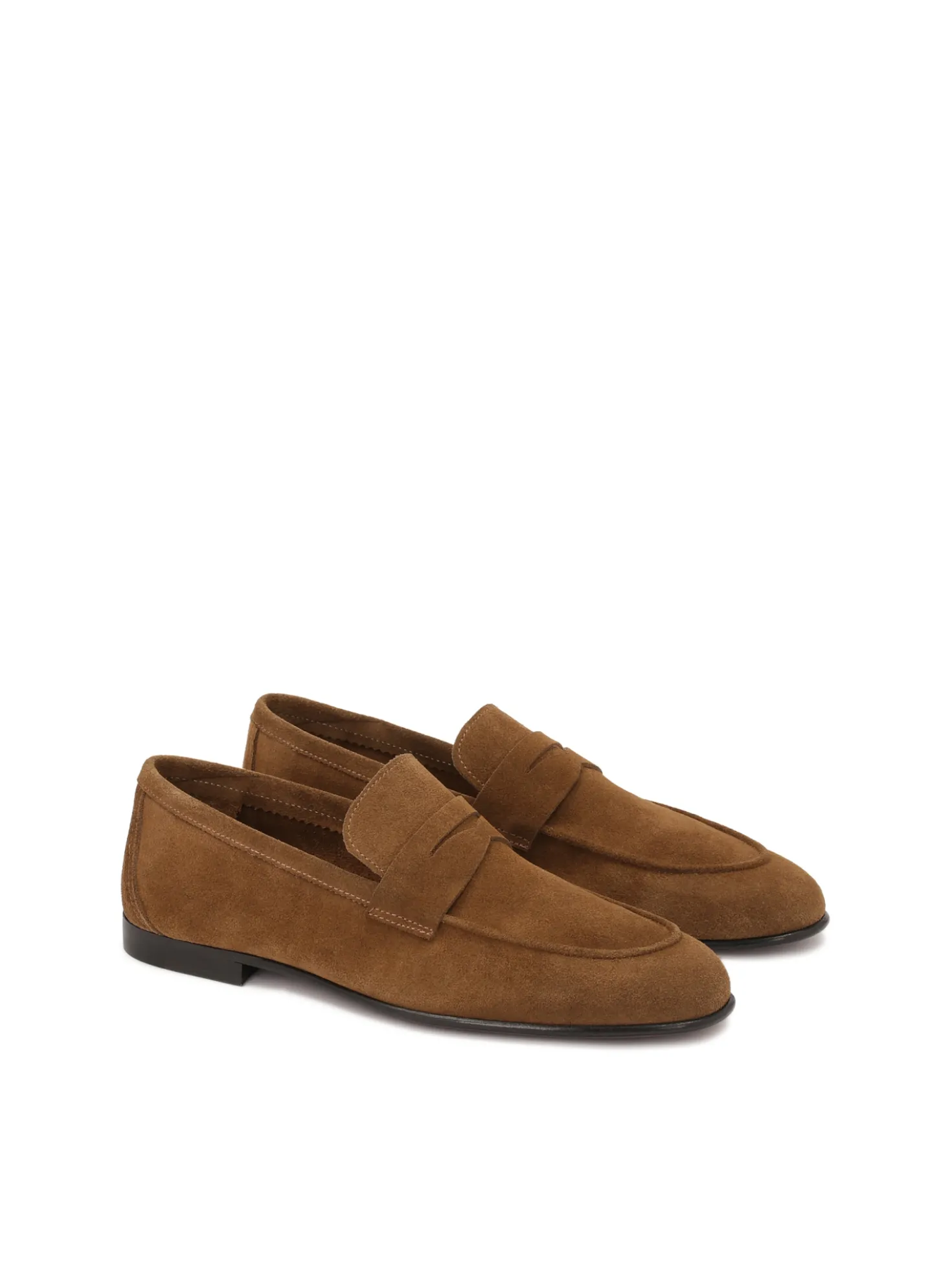 Brązowe zamszowe loafersy z Limitowej Kolekcji