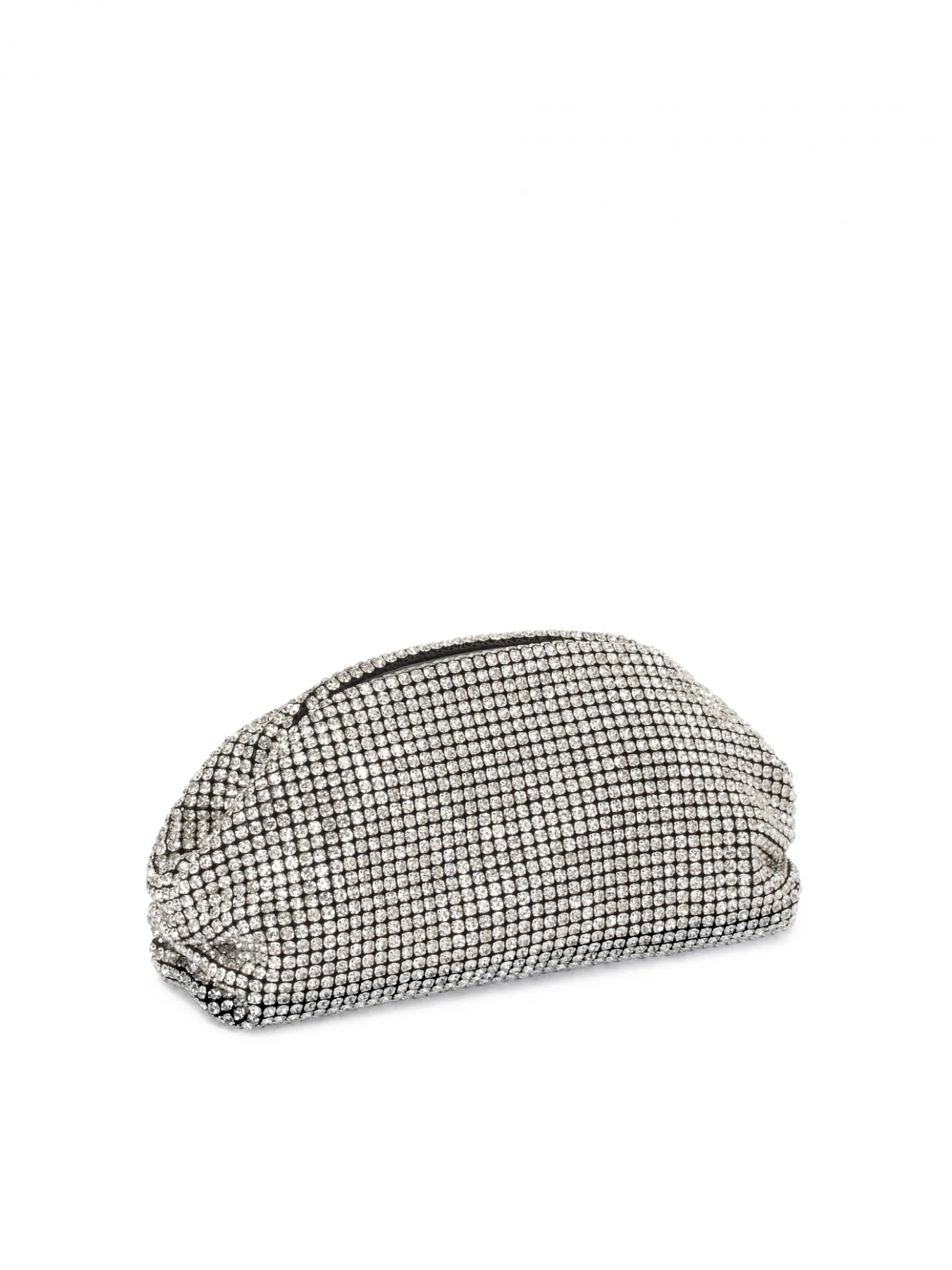 Błyszcząca torebka do ręki pokryta cyrkoniami