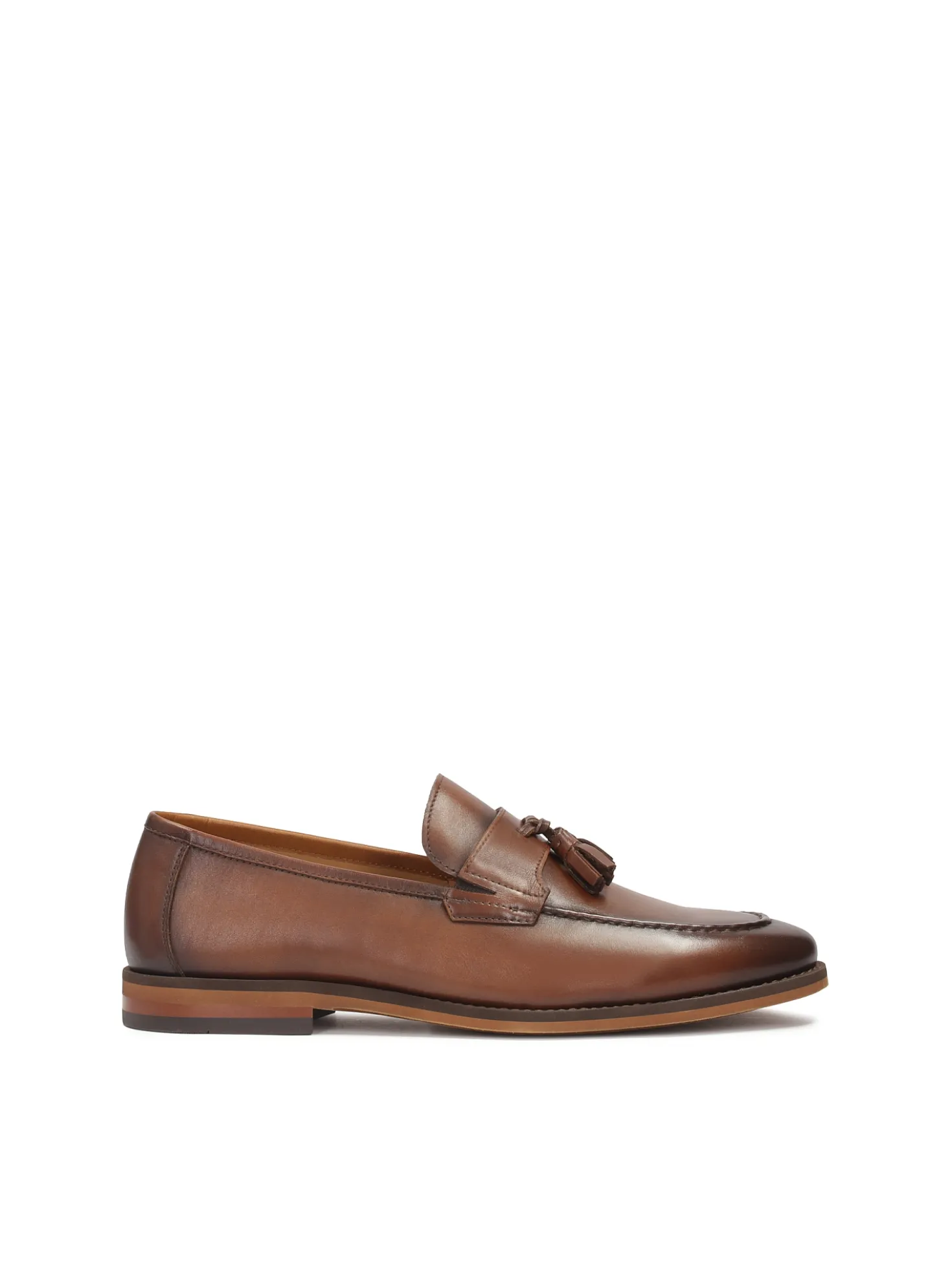 Casualowe loafersy męskie skórzane