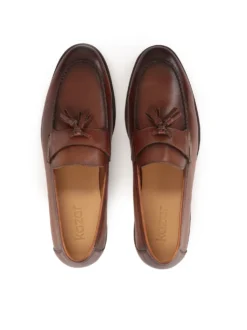 Casualowe loafersy męskie skórzane