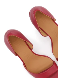 Ciemnoróżowe czółenka peep toe