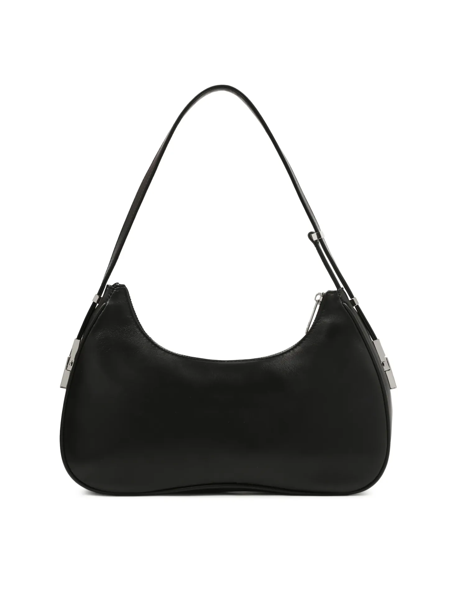Czarna torebka baguette z monogramem