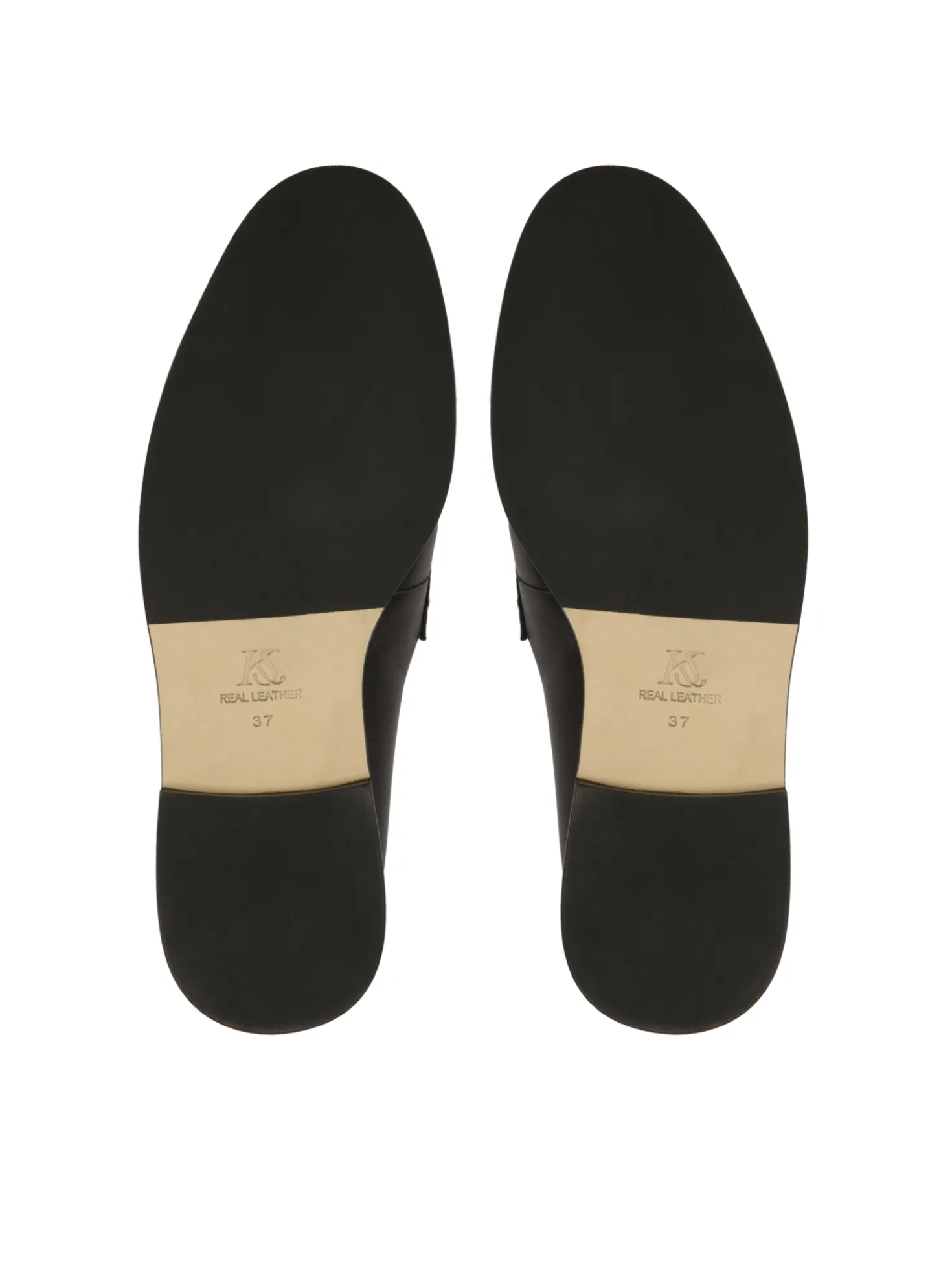 Czarne klapki w stylu loafersów