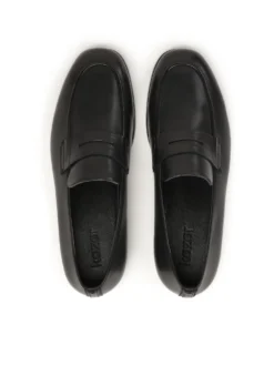 Czarne klasyczne loafersy ze skóry