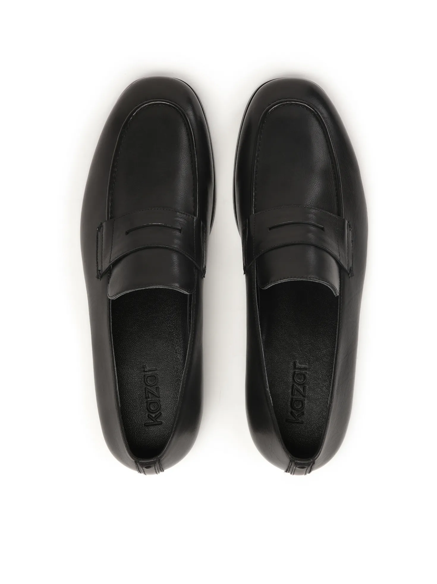Czarne klasyczne loafersy ze skóry