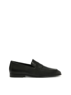 Czarne klasyczne loafersy ze skóry
