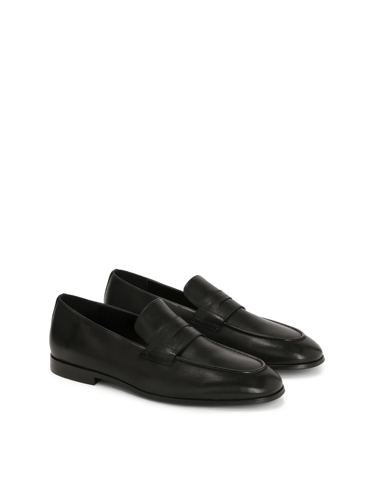 Czarne klasyczne loafersy ze skóry