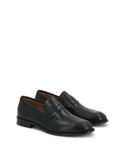 Czarne loafersy męskie ze skóry naturalnej z Limited Edition