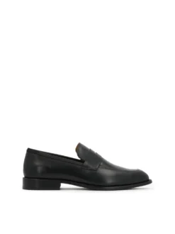 Czarne loafersy męskie ze skóry naturalnej z Limited Edition