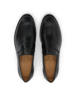 Czarne loafersy męskie ze skóry naturalnej z Limited Edition