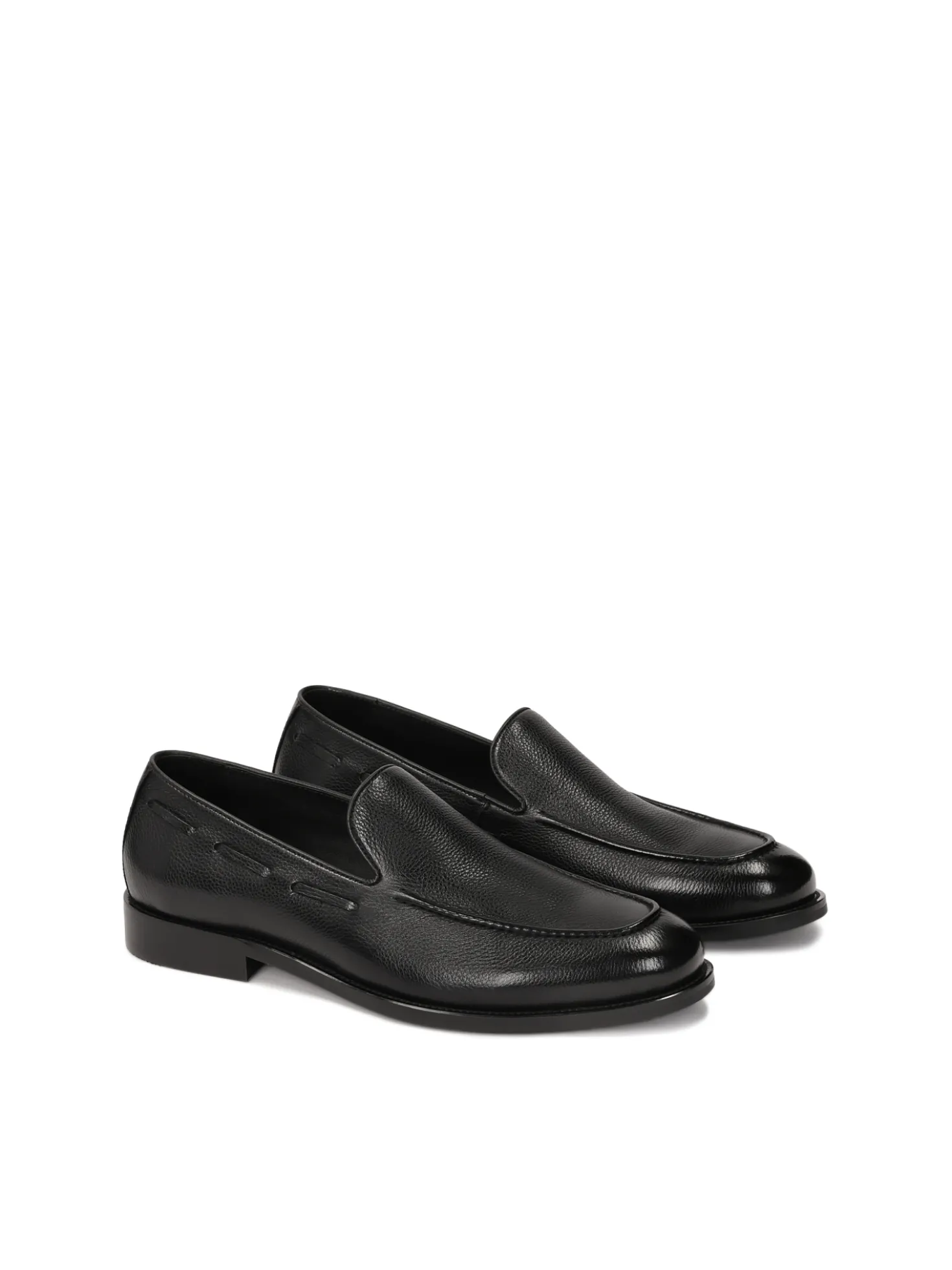 Czarne loafersy z naturalnej skóry