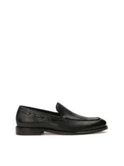 Czarne loafersy z naturalnej skóry