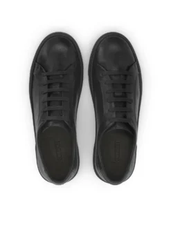 Czarne męskie sneakersy ze skóry naturalnej