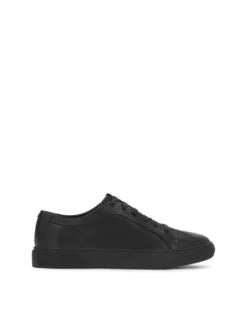 Czarne męskie sneakersy ze skóry naturalnej