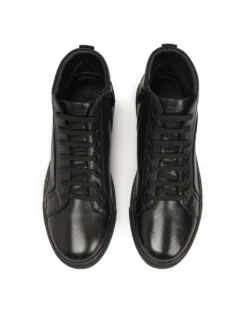 Czarne męskie sneakersy z wysoką cholewką