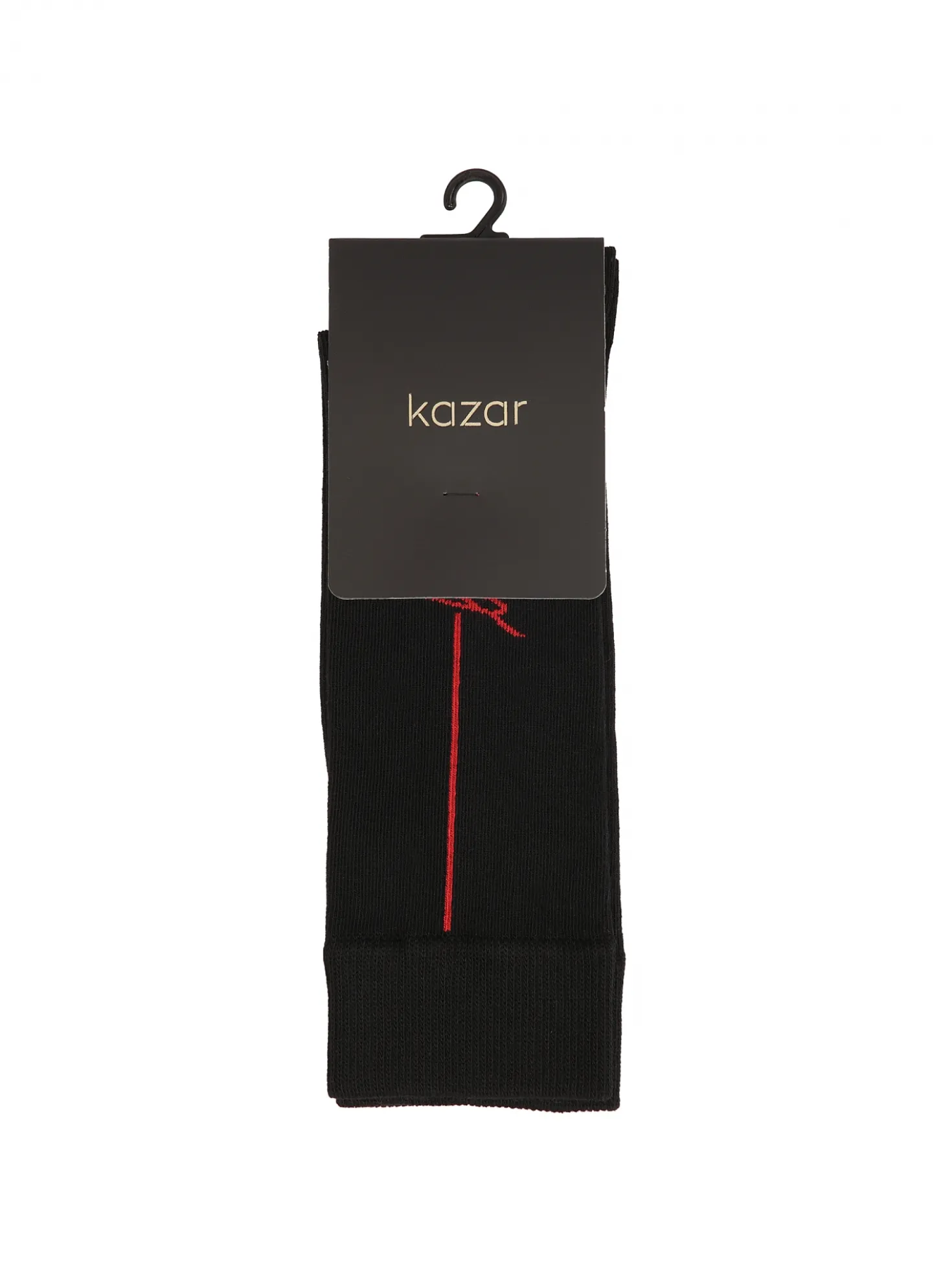 Czarne skarpety z kontrastującym paskiem i logotypem