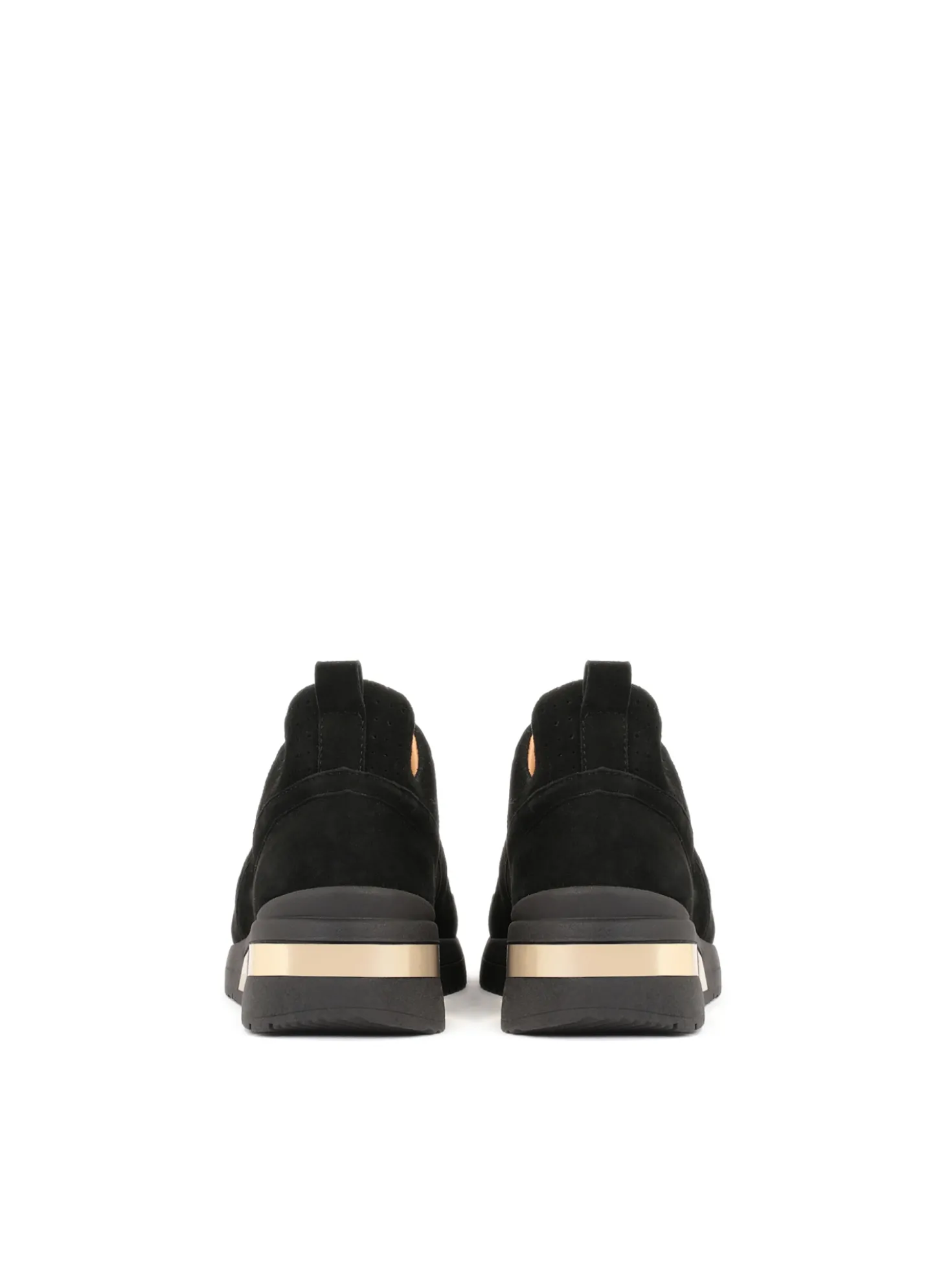 Czarne sneakersy damskie z zamszu