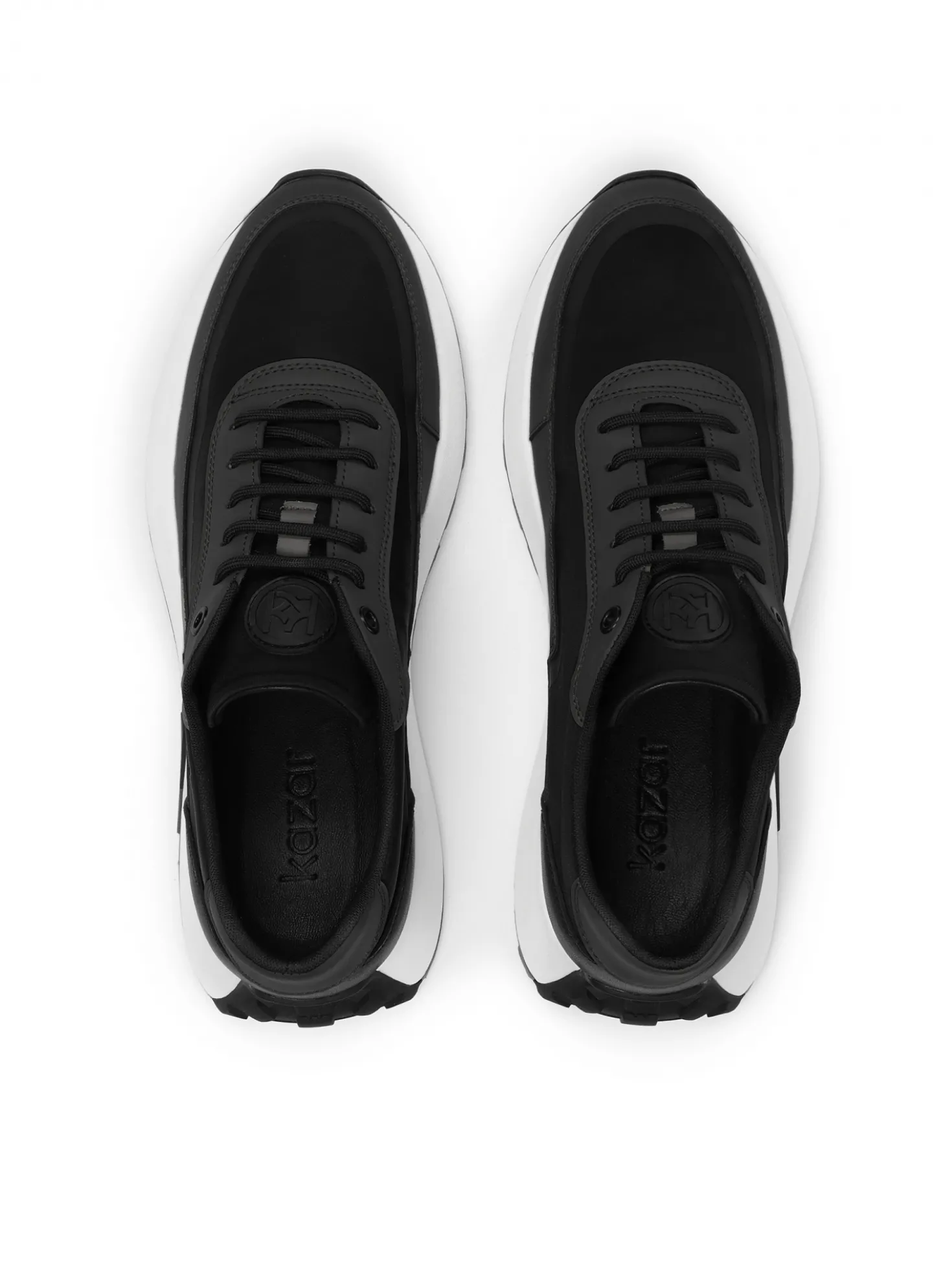 Czarne sneakersy męskie na wygodnej podeszwie