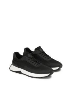 Czarne sneakersy męskie na wygodnej podeszwie