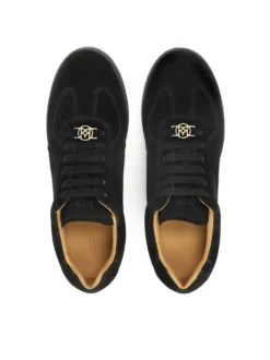 Czarne sneakersy na ukrytym koturnie