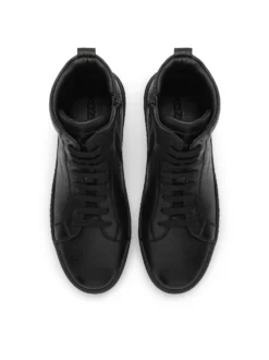 Czarne sneakersy ze skóry