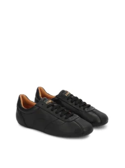 Czarne sneakersy z miękkiej skóry