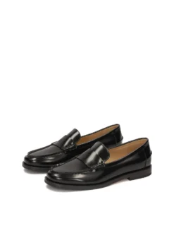 Czarne uniwersalne półbuty slip-on