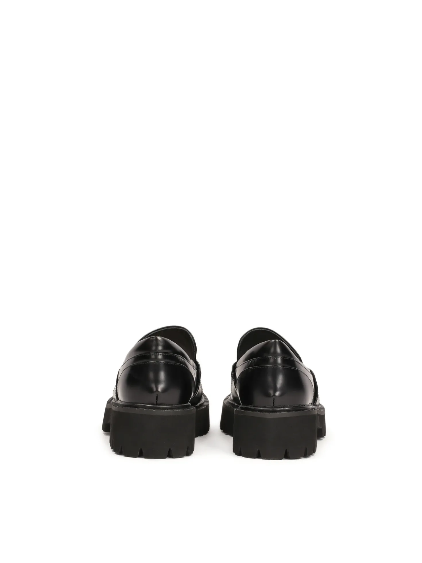 Czarne uniwersalne półbuty slip-on