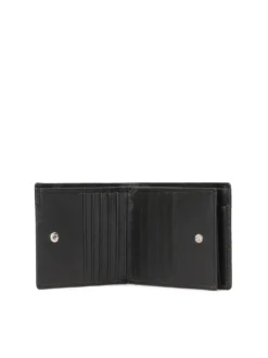 Czarny portfel z tłoczeniem