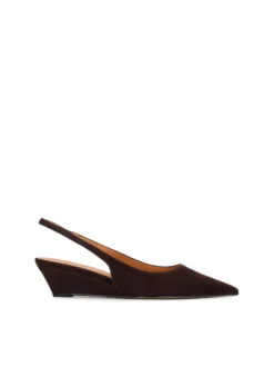 Czółenka slingback na koturnie
