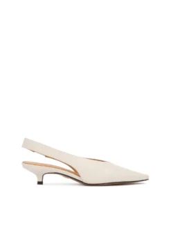 Czółenka slingback na niskim obcasie