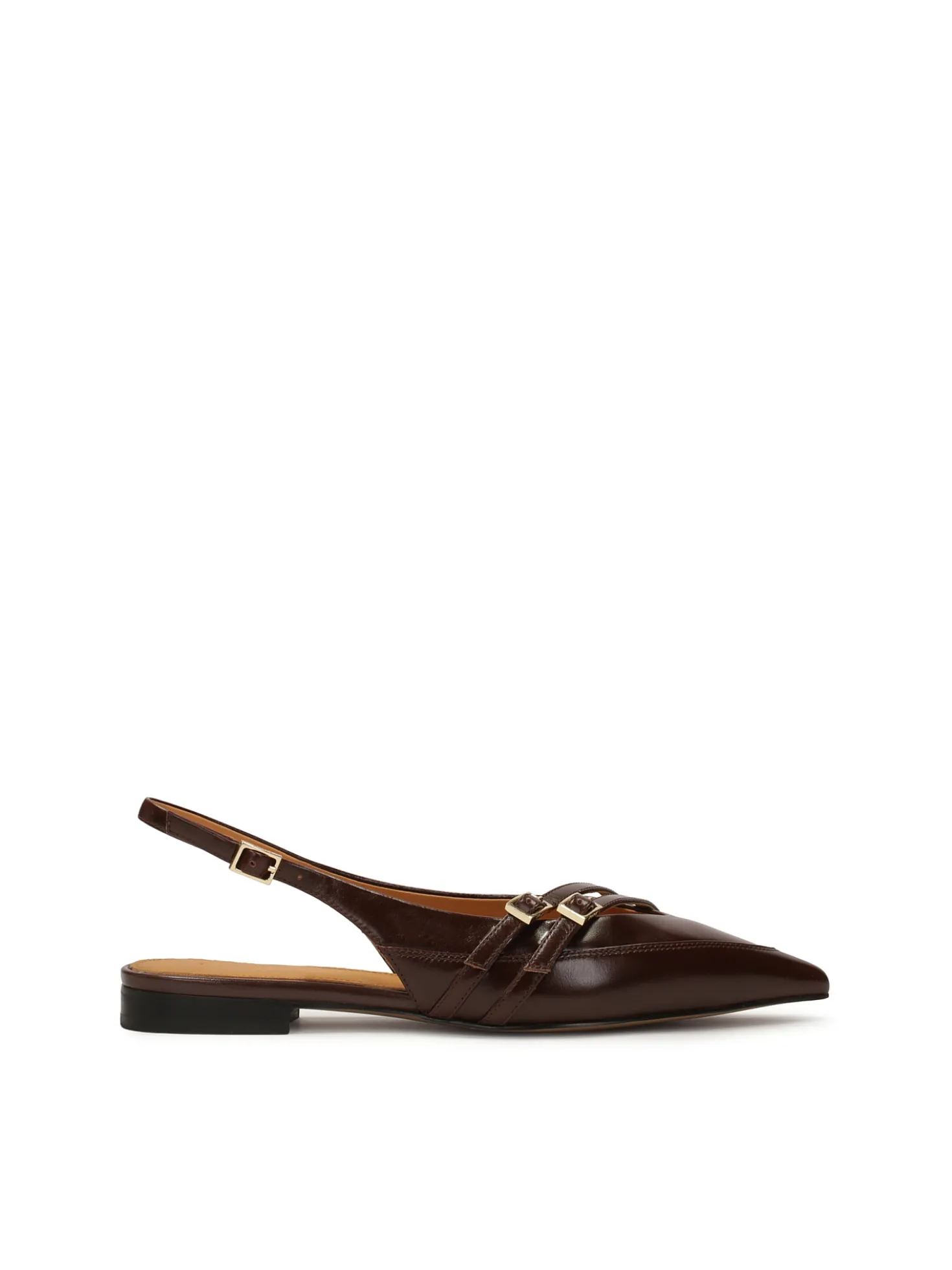 Czółenka slingback na płaskiej podeszwie